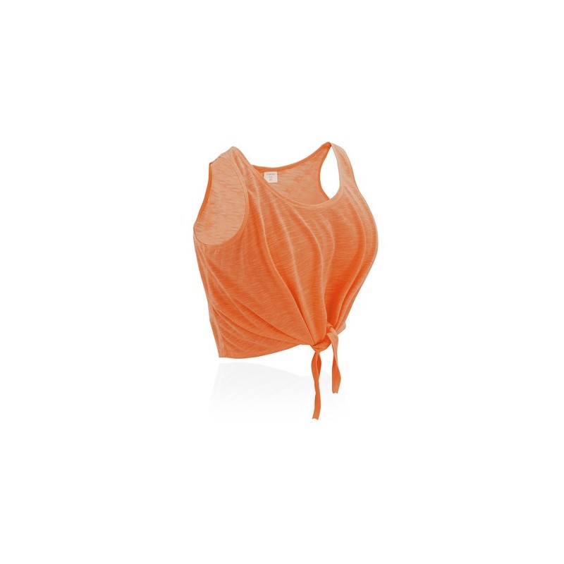 T-Shirt Femme Personnalisable Confortable Slem Matières : polyester Taille textile : L Couleurs : fuchsia fluo marquage couleur 
