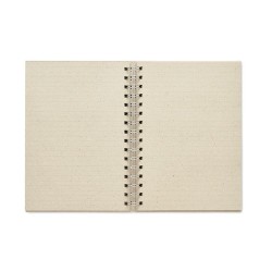 Carnet à spirales A5  personnalisé pas cher GRASS BOOK Couleurs : beige Matières : papier à base d'herbe 2