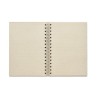Carnet à spirales A5  personnalisé pas cher GRASS BOOK Couleurs : beige Matières : papier à base d'herbe personnalisable avec vo