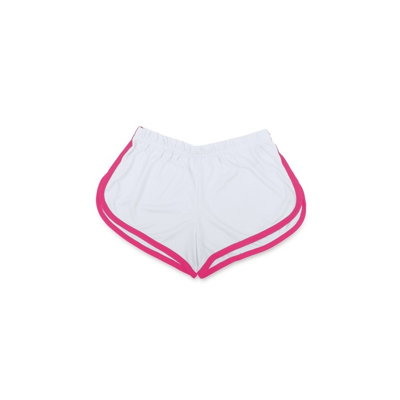 Short Sport Personnalisé Textile Bizax Matières : polyester Taille textile : M Couleurs : blanc personnalisable avec votre logo