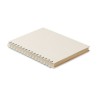 Carnet à spirales A5  personnalisé pas cher GRASS BOOK Couleurs : beige Matières : papier à base d'herbe cadeau entreprise pas c