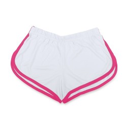 Short Sport Personnalisé Textile Bizax Matières : polyester Taille textile : S Couleurs : jaune fluo goodies publicitaire durabl