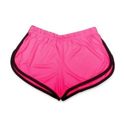 Short Sport Personnalisé Textile Bizax Matières : polyester Taille textile : S Couleurs : jaune fluo marquage laser ultra précis