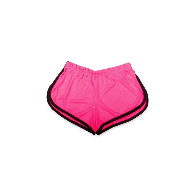 Short Sport Personnalisé Textile Bizax Matières : polyester Taille textile : S Couleurs : jaune fluo marquage laser ultra précis