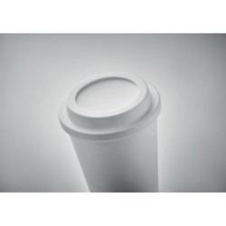 Gobelet double paroi personnalisable de 300 ml - SORA Matières : polypropylène (PP) Couleurs : blanc goodies personnalisé en sto