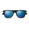 Lunettes de soleil en bambou personnalisées RHODOS Matières : bambou Couleurs : bleu marquage laser ultra précis