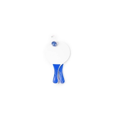 Raquette de Plage Publicitaire Originale Cupsol Matières : bois Couleurs : bleu goodies publicitaire durable