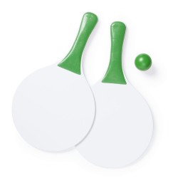 Raquette de Plage Publicitaire Originale Cupsol Matières : bois Couleurs : jaune cadeau entreprise pas cher