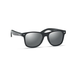 Lunettes de soleil en bambou personnalisées RHODOS Matières : bambou Couleurs : argenté brillant personnalisable avec votre logo