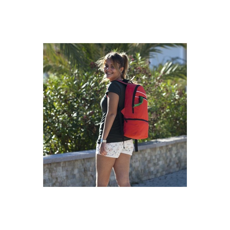 Sac à Dos Personnalisable Éco-responsable Dorian - Idéal pour Loisirs Publicitaires Pas Cher Matières : polyester Couleurs : rou