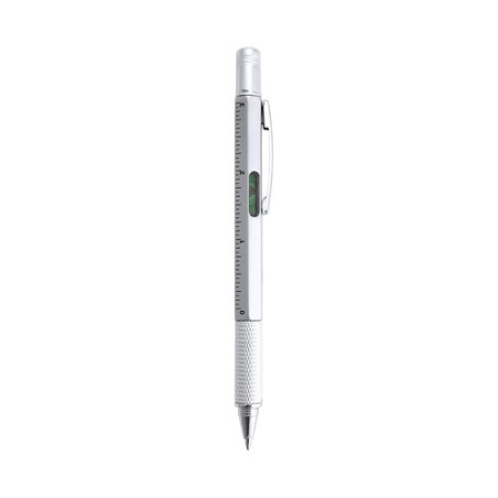 Stylo multifonction personnalisable, pratique - Sauris Couleurs : argenté
