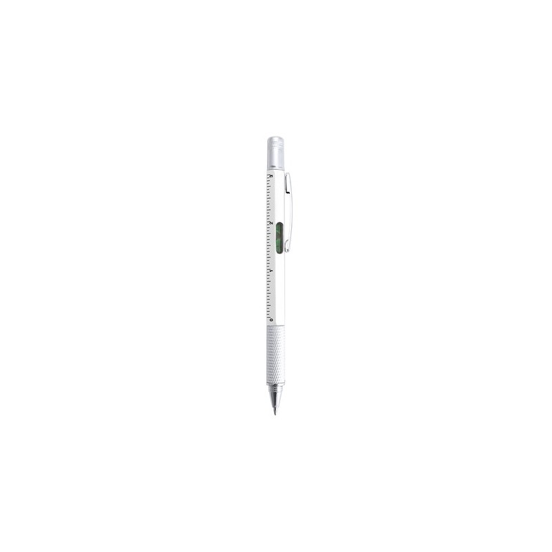 Stylo multifonction personnalisable, pratique - Sauris Couleurs : argenté accessoire événementiel unique