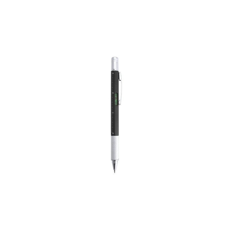 Stylo multifonction personnalisable, pratique - Sauris Couleurs : argenté objet promo petit budget