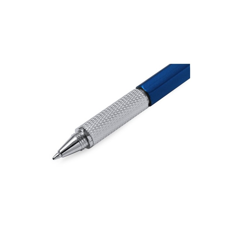 Stylo multifonction personnalisable, pratique - Sauris Couleurs : argenté impression logo haute qualité