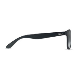 Lunettes de soleil en bambou personnalisées RHODOS Matières : bambou Couleurs : argenté brillant cadeau collaborateur premium