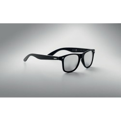 Lunettes de soleil en bambou personnalisées RHODOS Matières : bambou Couleurs : argenté brillant accessoire événementiel unique