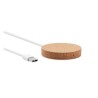 Chargeur sans fil rond  personnalisé 10W KOKE Matières : liège Couleurs : beige