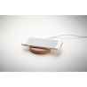 Chargeur sans fil rond  personnalisé 10W KOKE Matières : liège Couleurs : beige marquage laser ultra précis