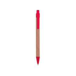 Stylo Écoresponsable Personnalisé et Stylé Tori Matières : carton recyclé Couleurs : rouge livraison express 24h 48h