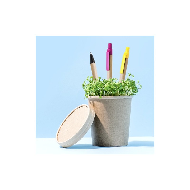 Stylo Écoresponsable Personnalisé et Stylé Tori Matières : carton recyclé Couleurs : vert cadeau entreprise pas cher