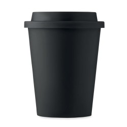 Gobelet double paroi personnalisable de 300 ml - SORA Matières : polypropylène (PP) Couleurs : noir impression haute définition