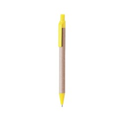 Stylo Écoresponsable Personnalisé et Stylé Tori Matières : carton recyclé Couleurs : blanc personnalisation sur mesure