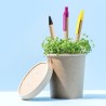Stylo Écoresponsable Personnalisé et Stylé Tori Matières : carton recyclé Couleurs : jaune personnalisable avec votre logo