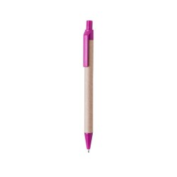 Stylo Écoresponsable Personnalisé et Stylé Tori Matières : carton recyclé Couleurs : fuchsia personnalisable avec votre logo