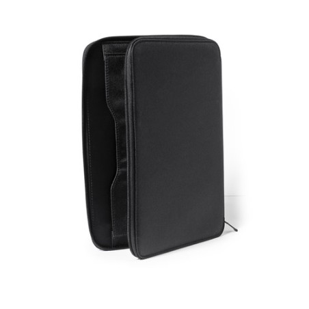 Porte-Documents Personnalisé Éco-responsable pour Entreprises - Index Matières : microfibre Couleurs : noir marquage laser ultra