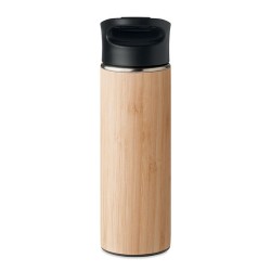 Bouteille isotherme double paroi en bambou 450ml personnalisée NANDA Matières : acier inoxydable Couleurs : bois 2
