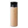 Bouteille isotherme double paroi en bambou 450ml personnalisée NANDA Matières : acier inoxydable Couleurs : bois personnalisable