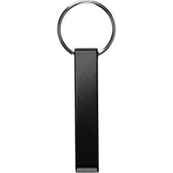 Porte-clés décapsuleur  en aluminium recyclé personnalisé - Anneliese Matières : métal Couleurs : noir