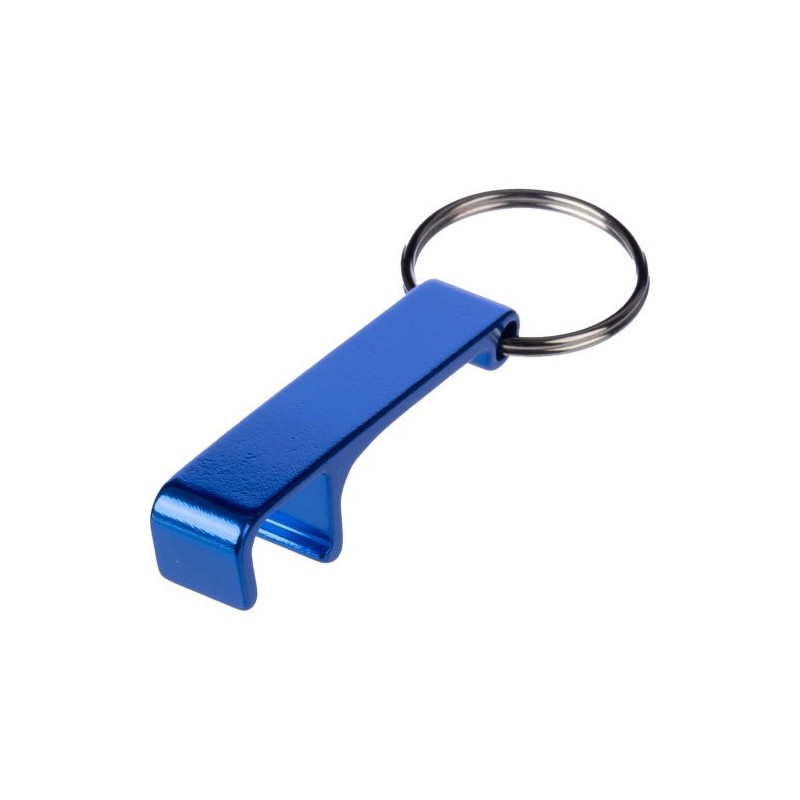 Porte-clés décapsuleur  en aluminium recyclé personnalisé - Anneliese Matières : métal Couleurs : noir impression haute définiti