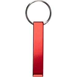 Porte-clés décapsuleur  en aluminium recyclé personnalisé - Anneliese Matières : métal Couleurs : rouge personnalisable avec vot