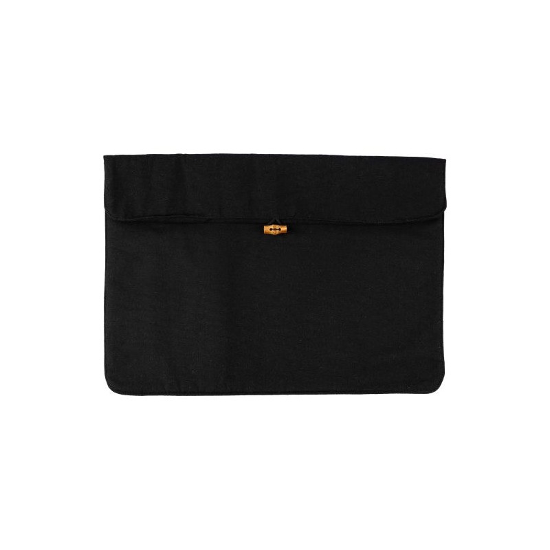 Pochette en coton  220 gr/m² pour ordinateur portable 15'' - Dirk Matières : coton Couleurs : noir