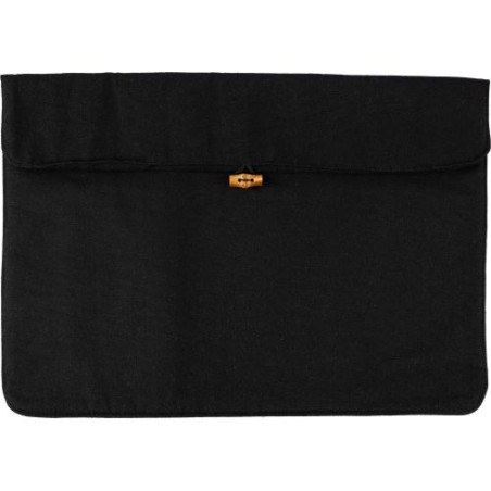 Pochette en coton  220 gr/m² pour ordinateur portable 15'' - Dirk Matières : coton Couleurs : noir