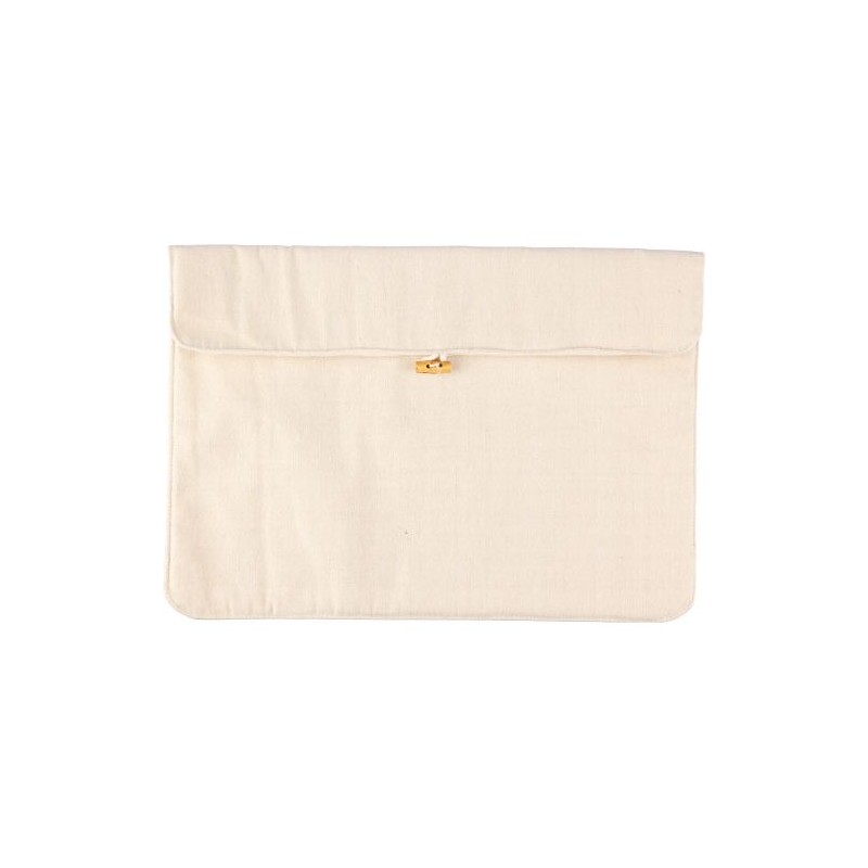 Pochette en coton  220 gr/m² pour ordinateur portable 15'' - Dirk Matières : coton Couleurs : noir cadeau entreprise pas cher