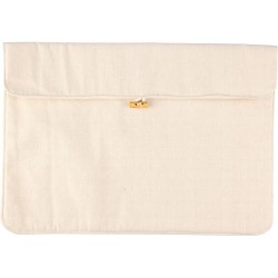 Pochette en coton  220 gr/m² pour ordinateur portable 15'' - Dirk Matières : coton Couleurs : kaki personnalisable avec votre lo