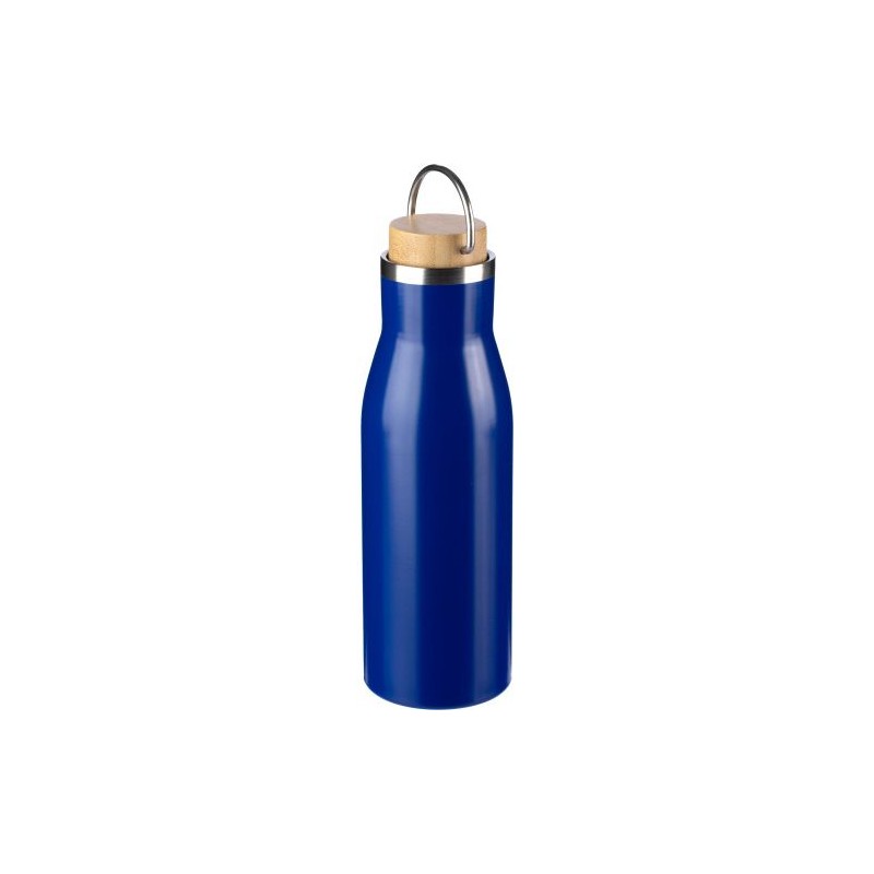 Bouteille  de 500 ml en acier inoxydable recyclé - Aline Matières : bambou Couleurs : noir livraison express 24h 48h