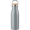 Bouteille  de 500 ml en acier inoxydable recyclé - Aline Matières : bambou Couleurs : gris personnalisable avec votre logo