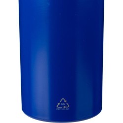 Bouteille  de 500 ml en acier inoxydable recyclé - Aline Matières : bambou Couleurs : bleu accessoire événementiel unique