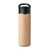 Bouteille isotherme double paroi en bambou 450ml personnalisée NANDA Matières : acier inoxydable Couleurs : bois cadeau entrepri