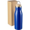 Bouteille  de 500 ml en acier inoxydable recyclé - Aline Matières : bambou Couleurs : bordeaux goodies publicitaire durable