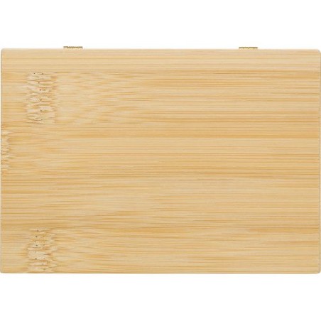 Set Éco-responsable de Manucure Pratique dans un Étui en Bambou Lydia Matières : bambou Couleurs : brun impression haute définit