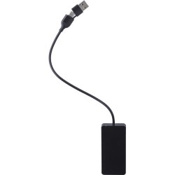 Hub personnalisé en aluminium recyclé - Accessoire High-Tech Layton Matières : alliage Couleurs : argenté impression haute défin