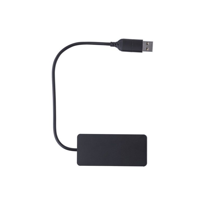 Hub personnalisé en aluminium recyclé - Accessoire High-Tech Layton Matières : alliage Couleurs : noir personnalisable avec votr