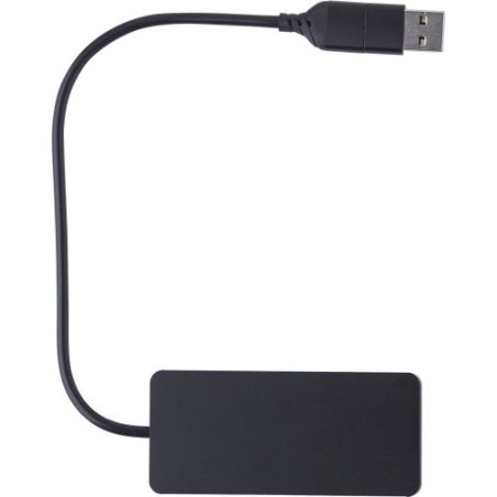 Hub personnalisé en aluminium recyclé - Accessoire High-Tech Layton Matières : alliage Couleurs : noir personnalisable avec votr