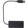 Hub personnalisé en aluminium recyclé - Accessoire High-Tech Layton Matières : alliage Couleurs : noir personnalisable avec votr