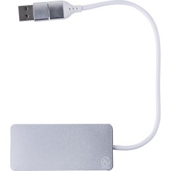 Hub personnalisé en aluminium recyclé - Accessoire High-Tech Layton Matières : alliage Couleurs : noir objet promotionnel éco-re