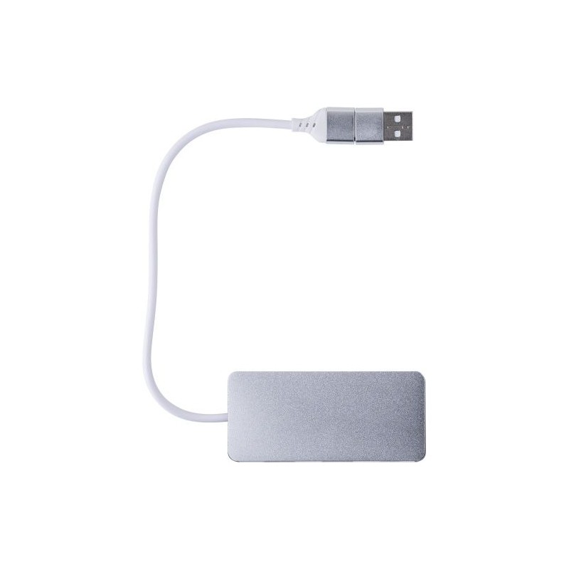 Hub personnalisé en aluminium recyclé - Accessoire High-Tech Layton Matières : alliage Couleurs : noir personnalisation rapide e